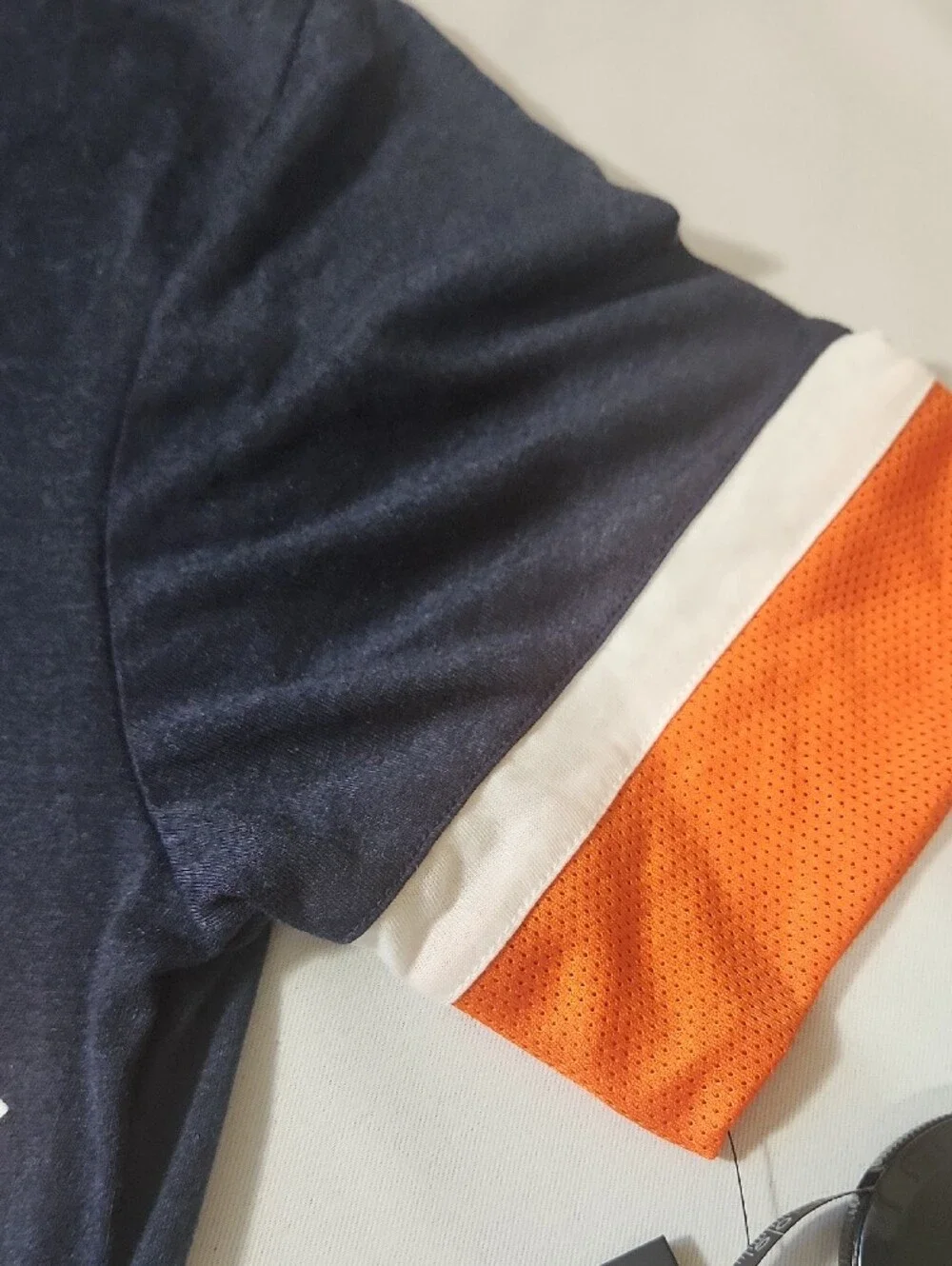 Nike Dri-FIT Short Sleeve Tee Slimfit Blue, White & Orange Team Colors